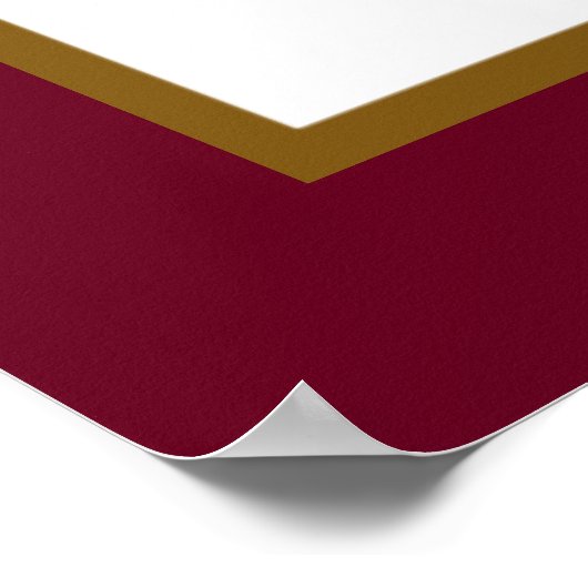 Goldene Burgunder Winterurlaub Begrüßung Poster (Ecke)