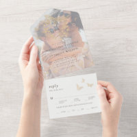Goldene Butterfly Elegantes romantisches Foto Eine