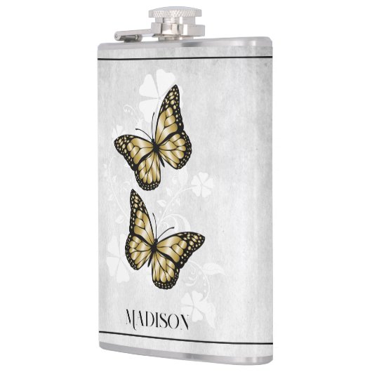 Goldene Butterfly Flachmann (Links)