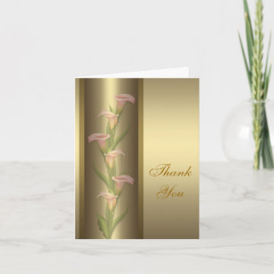 Goldene Calla-Lilie Dankeschön-Karte Dankeskarte