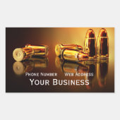 Goldene Cartidges Business Card Rechteckiger Aufkleber (Vorderseite)