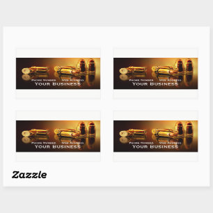 Goldene Cartidges Business Card Rechteckiger Aufkleber
