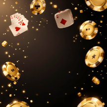 Goldene Casino-Poker-Spielkarten 