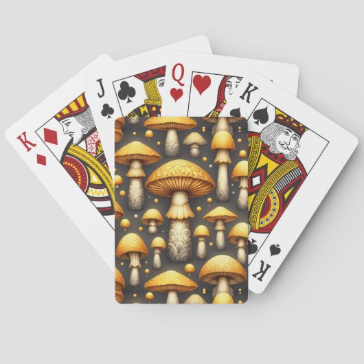 Goldene Champignons Spielkarten (Rückseite)