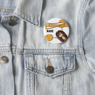 Goldene Chefin Niedlich Girl  Personalisieren Button