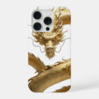 Goldene chinesische Drachenkunst | Mythisches Fabe iPhone 15 Pro Hülle