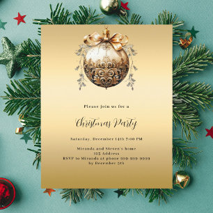 Goldene Christbaumkugel vintage Weihnachtsfeier-Ei
