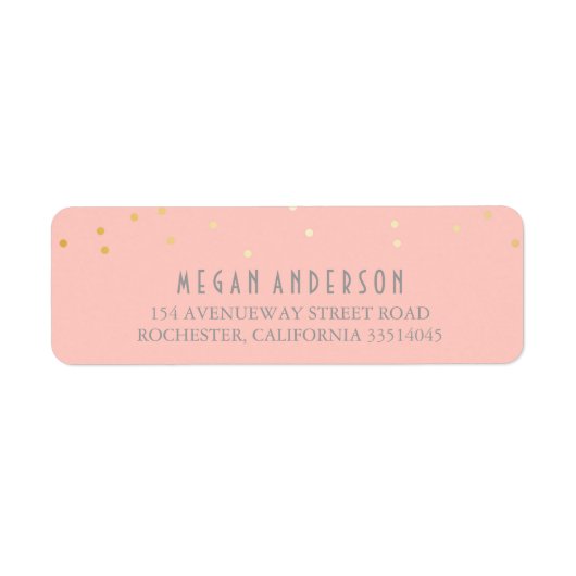 Goldene Confetti Blush Pink Hochzeit (Vorne)