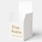 Goldene Confetti-Gastgeschenk Hochzeit Geschenkschachtel (Geöffnet)