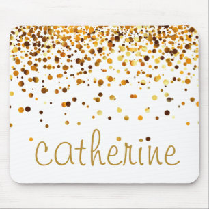 Goldene Confetti Glitzer Goldene Imitate Foil Glit Mousepad