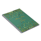 Goldene Confetti Glitzer Imitate Fossilienmuseum Notizblock (Rechte Seite)