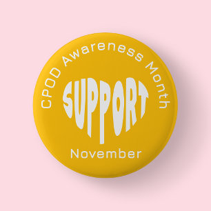 Goldene COPD-Aufklärungsmonat-Anstecknadel Button
