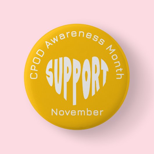 Goldene COPD-Aufklärungsmonat-Anstecknadel Button