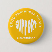 Goldene COPD-Aufklärungsmonat-Anstecknadel Button (Vorderseite)