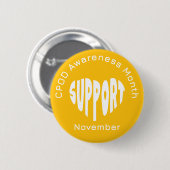 Goldene COPD-Aufklärungsmonat-Anstecknadel Button (Vorne & Hinten)