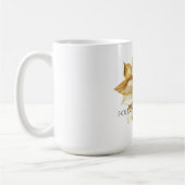 Goldene Creme Blume Kaffeetasse (Links)