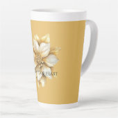Goldene Creme-Blume Milchtasse (Rechte Ecke)