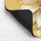 Goldene Creme-Blume Mousepad (Ecke)