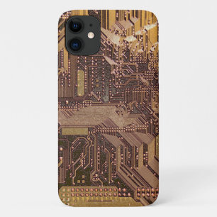 Goldene Cyber-Schaltplatine Tech-Kunst Elektronik Case-Mate iPhone Hülle