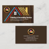 Goldene Dachdecke auf Holz Zuhause-Malerei Decorat Visitenkarte (Vorne/Hinten)