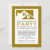 Goldene Dachterrasse, Party zur Wohnungsaufwärmung Einladung (Vorderseite)