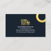 Goldene Dachziegel mit Zuhause-beweglichem LKW Visitenkarte (Rückseite)