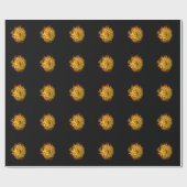 Goldene Dahlie Geschenkpapier (Flach)