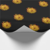 Goldene Dahlie-Geschenkpapier Geschenkpapier (Ecke)