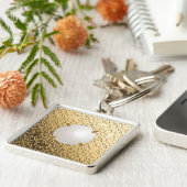 Goldene Damaske mit einer Imitate-Mabe-Perle Schlüsselanhänger (Seite)