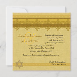 Goldene Damaskus-Braut Einladung