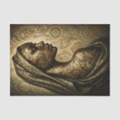 Goldene Damast-Muse Decoupage Seidenpapier (Vorderseite)