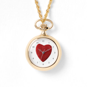 Goldene Damen Armbanduhr mit Herz