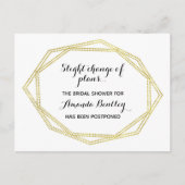 Goldene Datum-Änderungs-Postkarte Postkarte (Vorderseite)