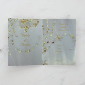 Goldene Deko-Hochzeits-Karte Einladung (Innenseite)