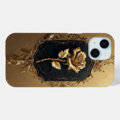 Goldene Dekoration der Rose Case-Mate iPhone Hülle (Rückseite (Horizontal))