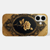 Goldene Dekoration der Rose Case-Mate iPhone Hülle (Rückseite (Horizontal))