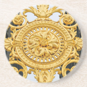 Goldene Dekoration in Paris Sandstein Untersetzer