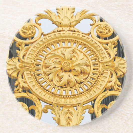 Goldene Dekoration in Paris Sandstein Untersetzer (Vorne)