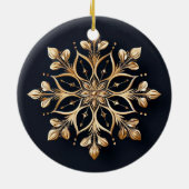 Goldene dekorative Blume Keramik Ornament (Hinten)