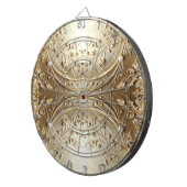 Goldene Dekorative Blumen Dartboard Dartscheibe (Vorderseite rechts)