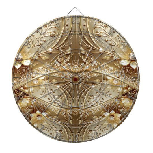 Goldene Dekorative Blumen Dartboard Dartscheibe (vorne)
