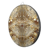 Goldene Dekorative Blumen Dartboard Dartscheibe (Vorderseite rechts)