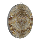 Goldene Dekorative Blumen Dartboard Dartscheibe (Vorderseite Links)
