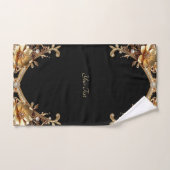 Goldene Dekorative Blumen Handtuch Set (Handtuch)