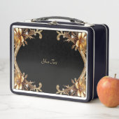 Goldene Dekorative Blumen Lunchbox (Beispiel)