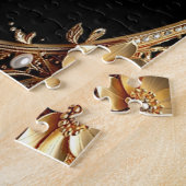 Goldene Dekorative Blumen Puzzle (Seite)