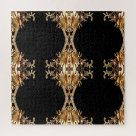 Goldene Dekorative Blumen Puzzle