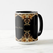 Goldene Dekorative Blumen Tasse (VorderseiteRechts)
