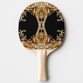 Goldene Dekorative Blumen Tischtennisschläger Tischtennis Schläger