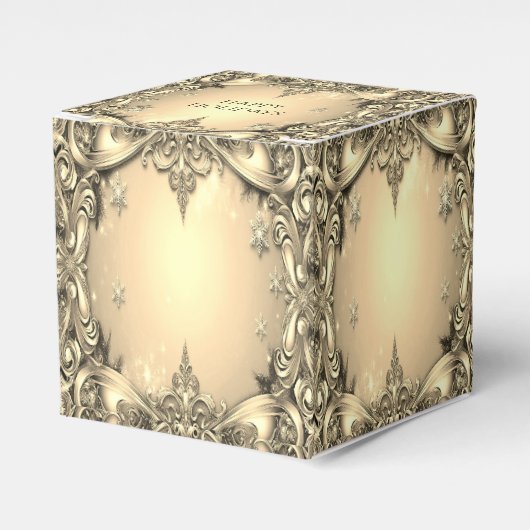 Goldene dekorative Geschenkboxen Geschenkschachtel (Vorderseite)